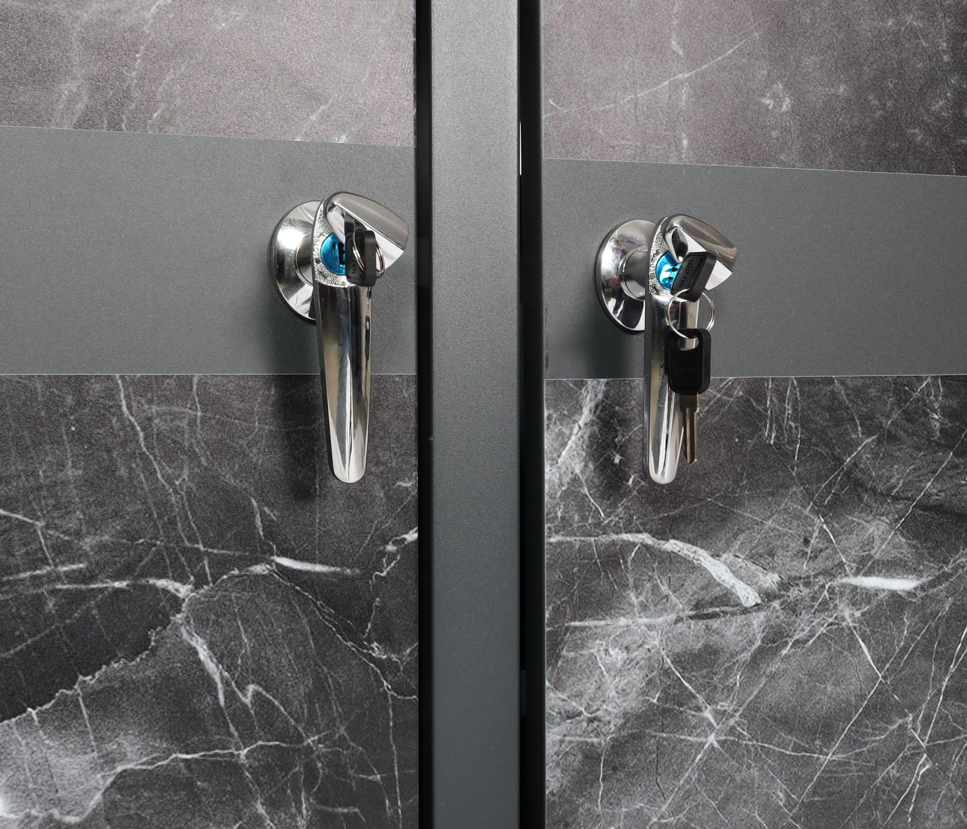 Cosmo Casa - 3-delige Vuilnisbakbekleding - Uitbreidbaar - Metaal - Donkere marmerlook