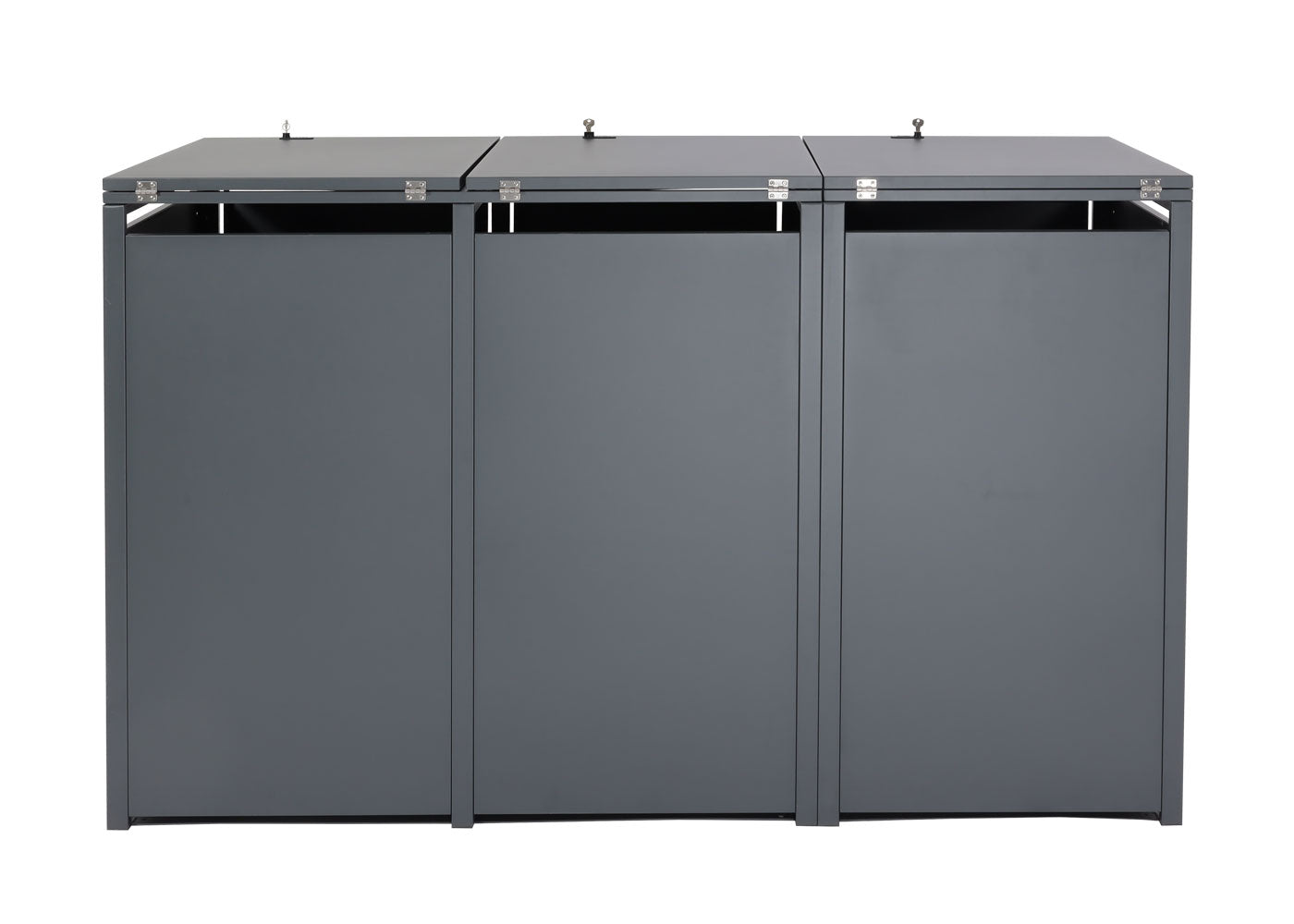 Cosmo Casa - XL Afvalcontainerbekleding - Afvalcontainerbak - Metaal - Antraciet & Beukenhoutlook - Lichtbruin / 95 kg