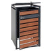 Cosmo Casa - XL Afvalcontainerbekleding - Containerbak - Metaal - 36 kg - Antraciet - Kersenhoutlook Donkerbruin
