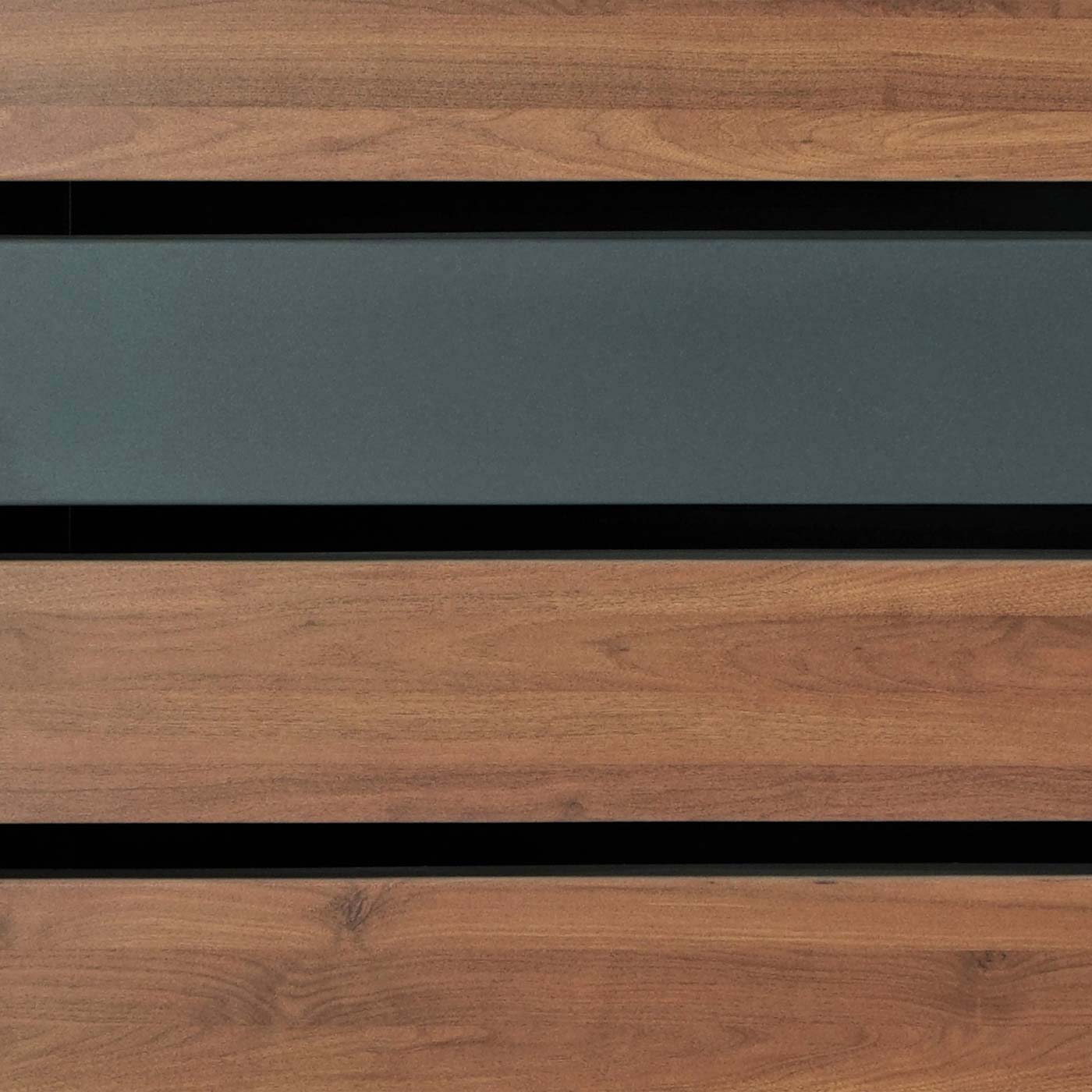 Cosmo Casa - XL Afvalcontainerbekleding - Containerbak - Metaal - 36 kg - Antraciet - Kersenhoutlook Donkerbruin