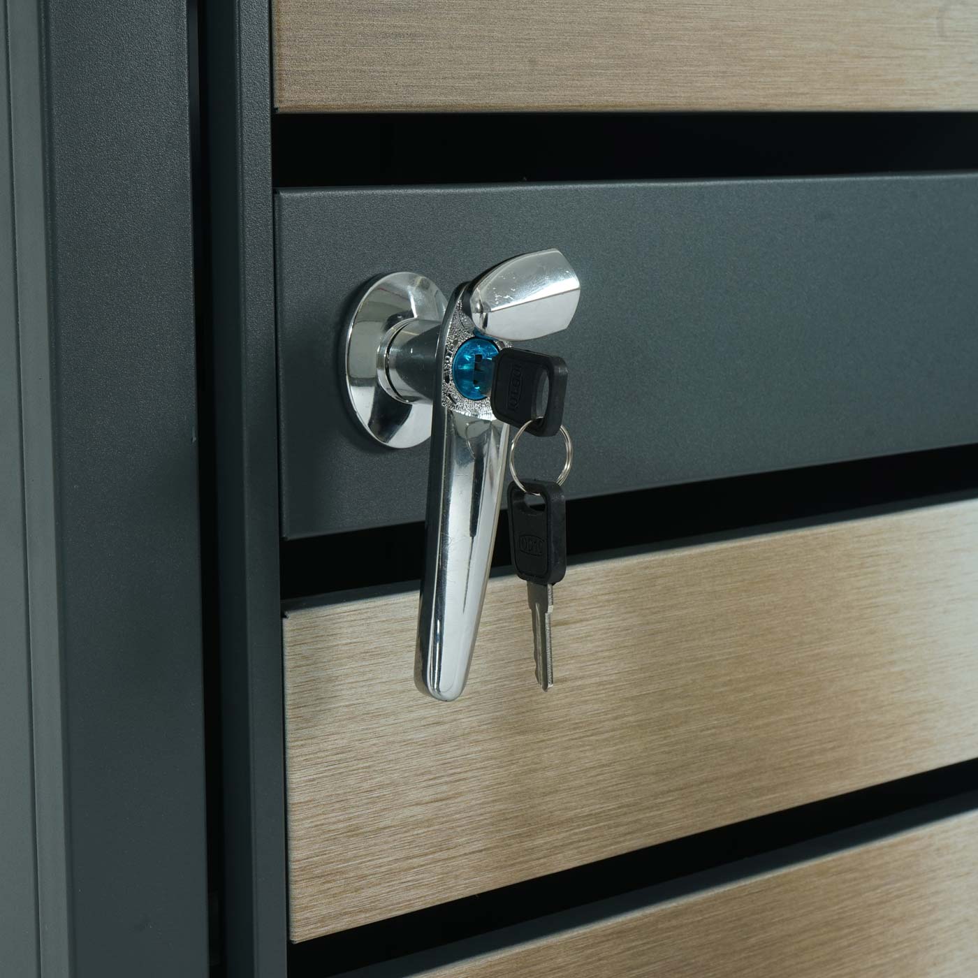 Cosmo Casa - XL Afvalcontainerhoes - Containerdoos - Metaal - 36 kg - Antraciet - Goud