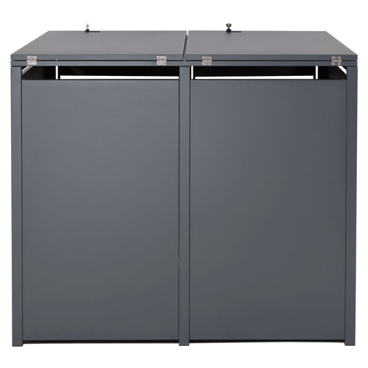 Cosmo Casa - XL Afvalcontainerhoes - Containerdoos - Metaal - 59 kg - Antraciet - Goud