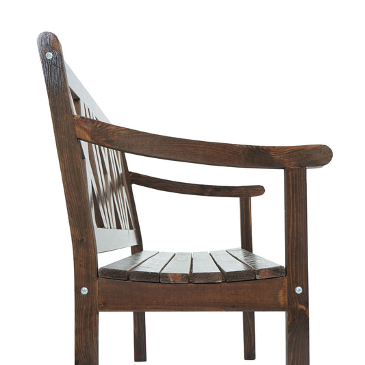 Cosmo Casa - Tuinbank - 3-zits - Hout - Donkerbruin - 160 cm