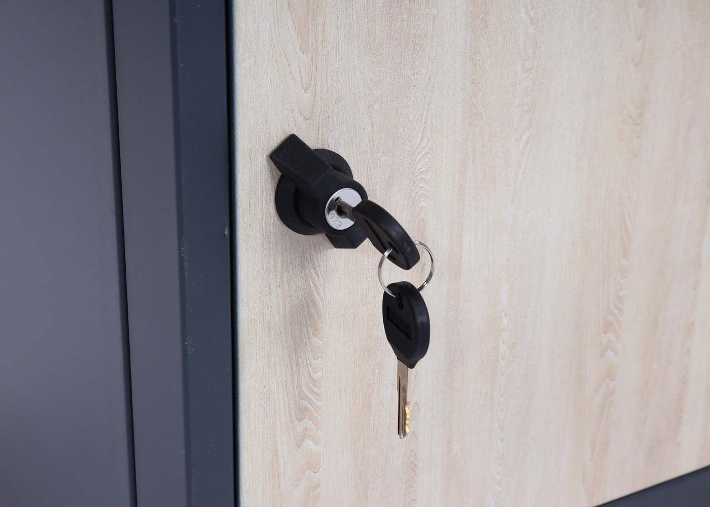 Cosmo Casa - Staande Pakketbrievenbus - L Formaat, Gegalvaniseerd - Metaal & Houtlook - Antraciet & Licht Houtlook