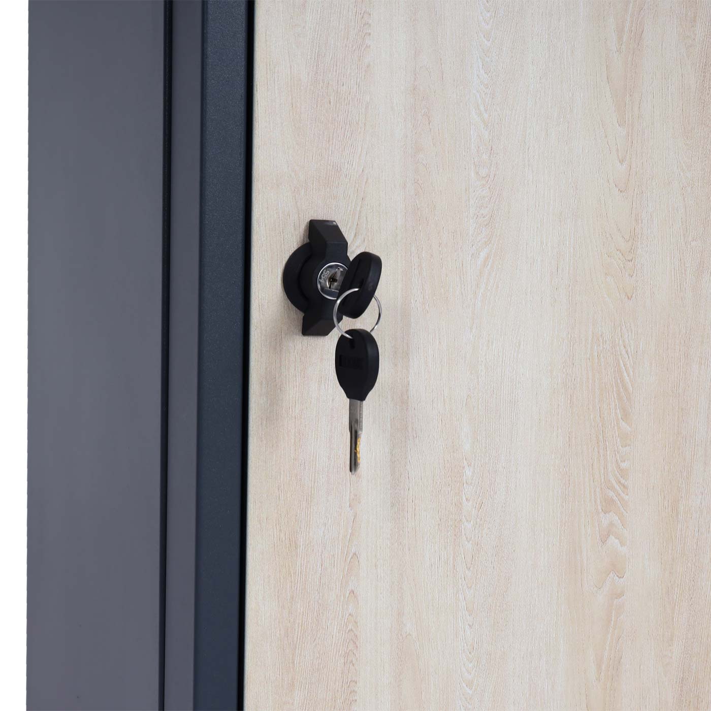 Cosmo Casa - Staande Pakketbrievenbus - XL Formaat, Gegalvaniseerd - Metaal & Houtlook - Antraciet & Licht Houtlook