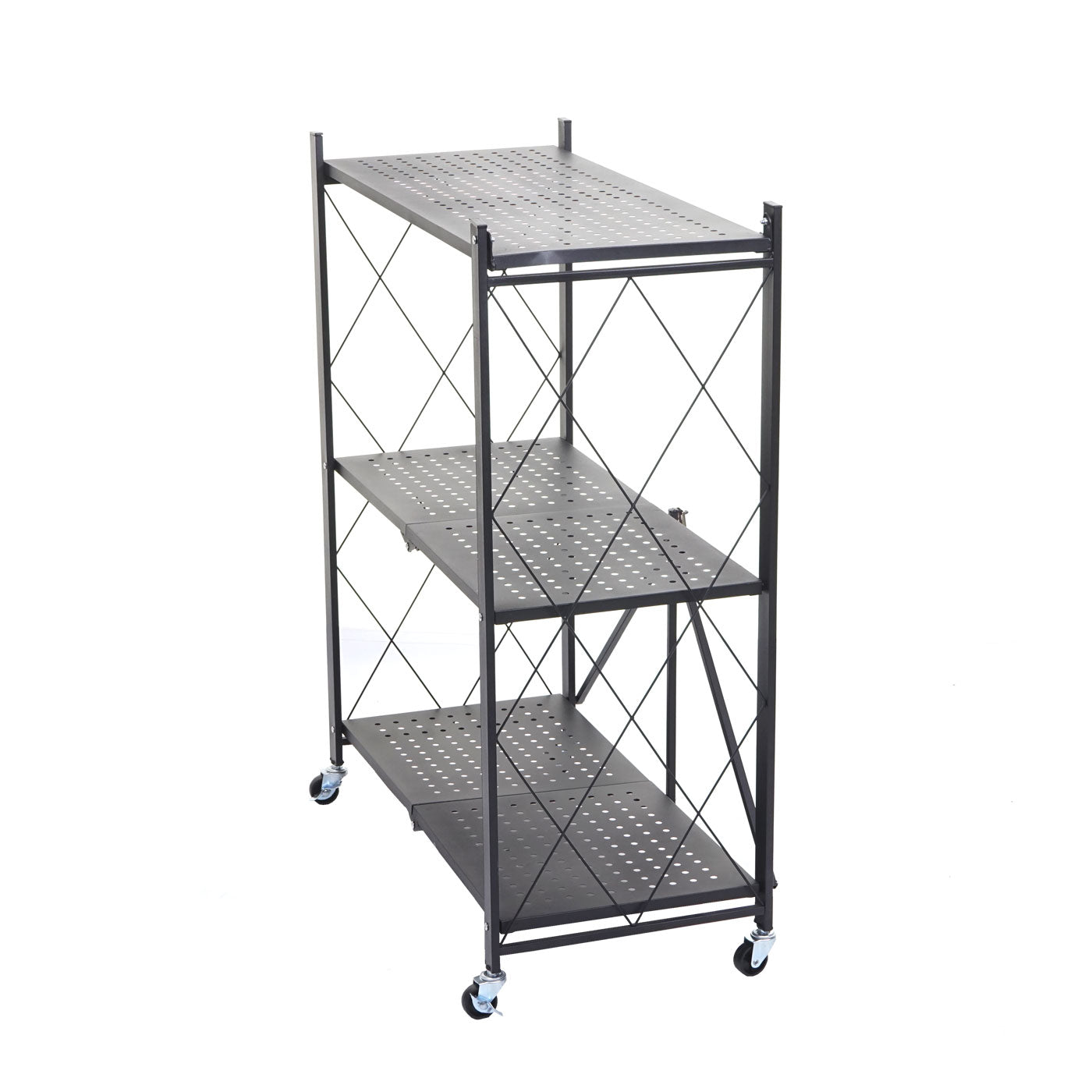 Cosmo Casa - Plank - Opvouwbaar - Staal - Zwart - 3 niveaus