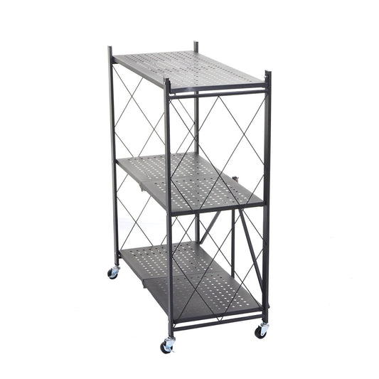 Cosmo Casa - Plank - Opvouwbaar - Staal - Zwart - 3 niveaus