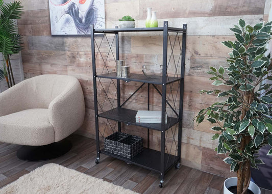 Cosmo Casa - Plank - 4 niveaus - Staal - Zwart