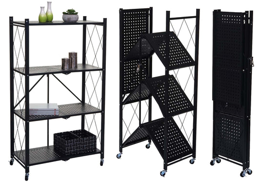 Cosmo Casa - Plank - 4 niveaus - Staal - Zwart