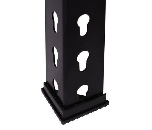 Cosmo Casa - Packstation Werktafel - In Hoogte Verstelbaar met Rolhouder - Hout en Staal - Zwart - 183x183x90cm