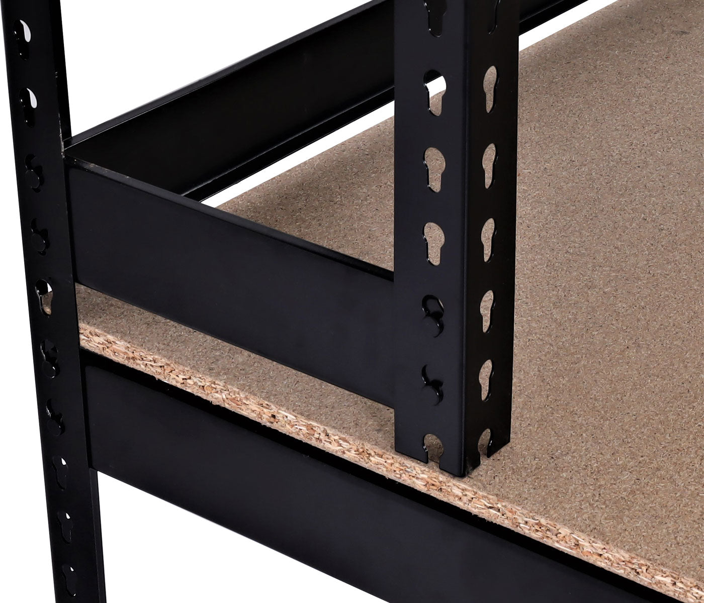 Cosmo Casa - Packstation Werktafel - In Hoogte Verstelbaar met Rolhouder - Hout en Staal - Zwart - 183x183x90cm