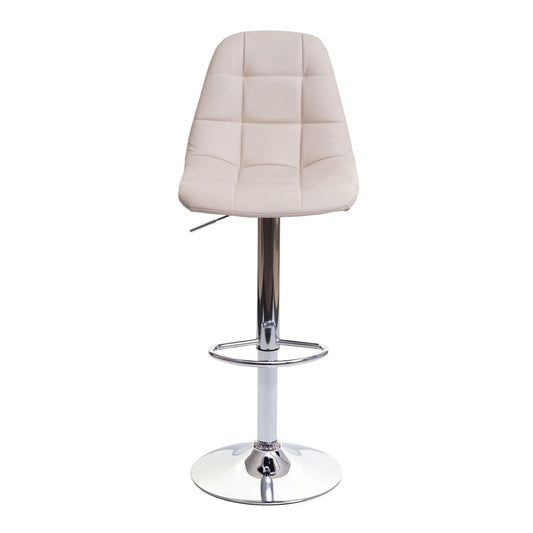 Cosmo Casa - Set van 2 Barkrukken - Gecertificeerd - Kunstleer - Crème-Beige