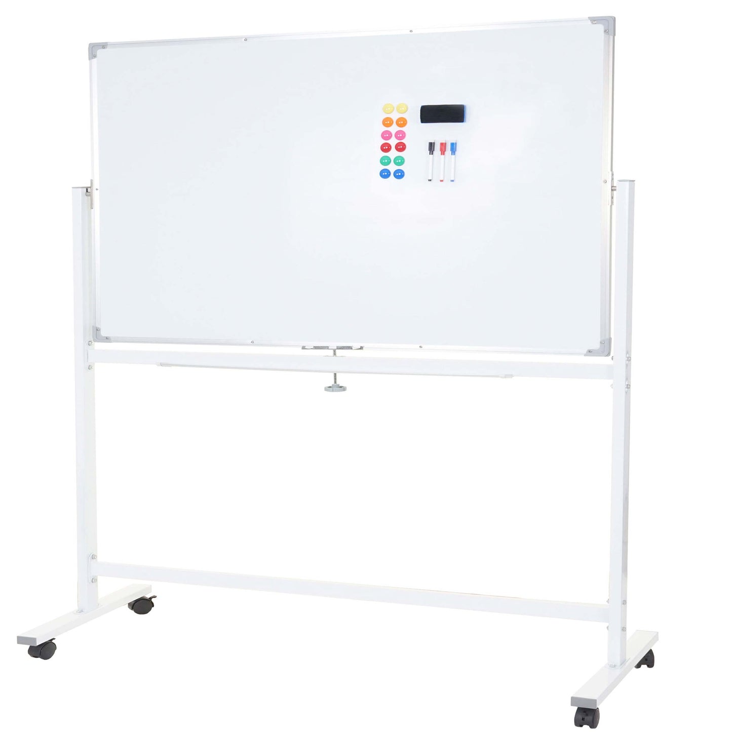 Cosmo Casa - Whiteboard - Magnetisch Memobord op Wielen - Inclusief Accessoires - 180x100cm