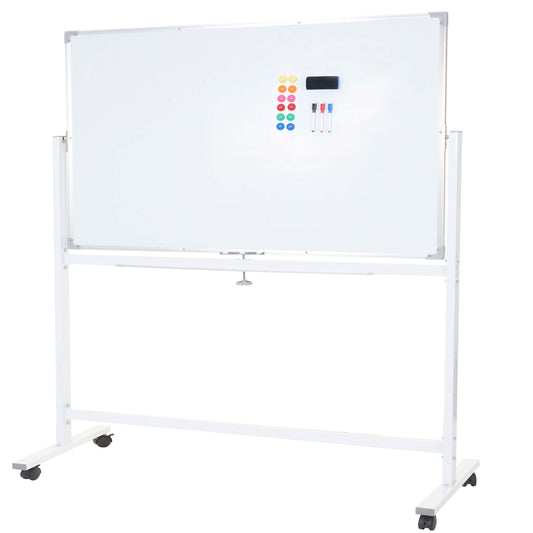 Cosmo Casa - Whiteboard - Magnetisch Memobord op Wielen - Inclusief Accessoires - 180x100cm