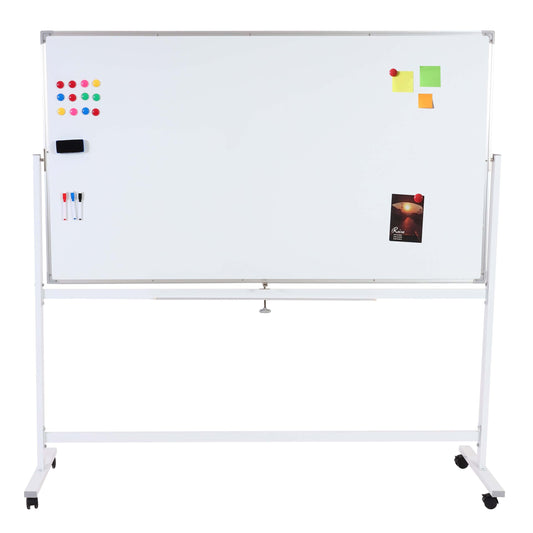 Cosmo Casa - Whiteboard - Magnetisch Memobord op Wielen - Inclusief Accessoires - 180x100cm