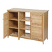 Cosmo Casa - Badkamerkast - Plankladekast / Badkamerplank - 2 Deuren - Bamboe - 87×99×33 cm