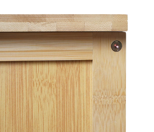 Cosmo Casa - Badkamerkast - Plankladekast / Badkamerplank - 2 Deuren - Bamboe - 87×99×33 cm