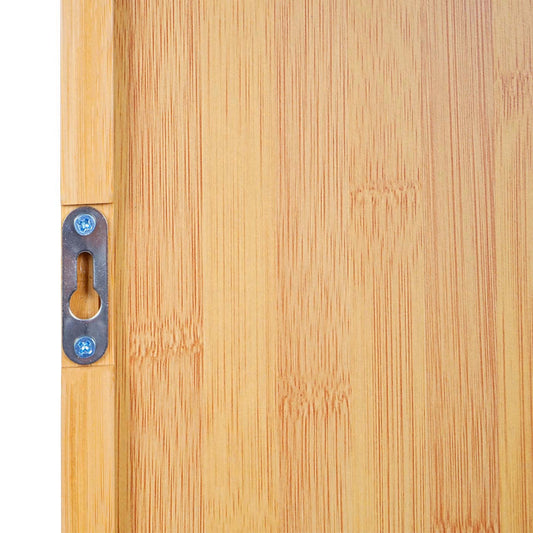 Cosmo Casa - Spiegelkast - Badkamerspiegelkast Hangkast - Bamboe - 3 Planken & 2 Deuren & Spiegel - 62×66×15 cm