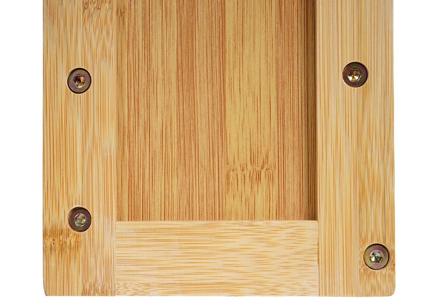 Cosmo Casa - Spiegelkast - Badkamerspiegelkast Hangkast - Bamboe - 3 Planken & 2 Deuren & Spiegel - 62×66×15 cm