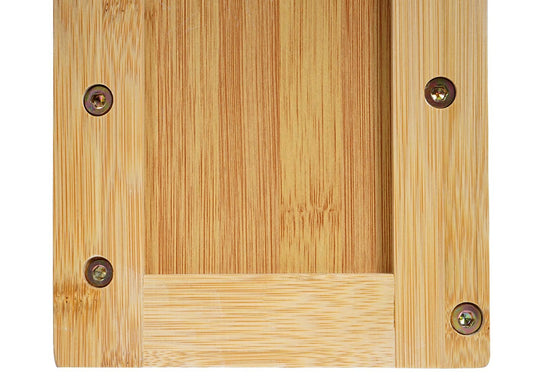 Cosmo Casa - Spiegelkast - Badkamerspiegelkast Hangkast - Bamboe - 3 Planken & 2 Deuren & Spiegel - 62×66×15 cm