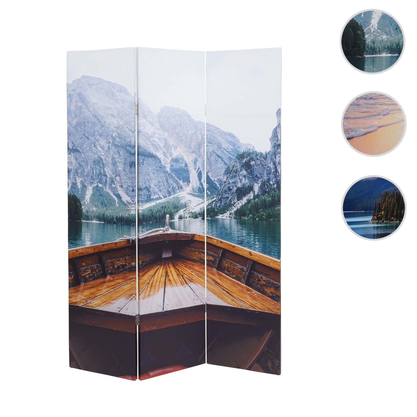 Cosmo Casa - Fotoscherm - Privacyscherm - Textiel - Boot - 180×121 cm