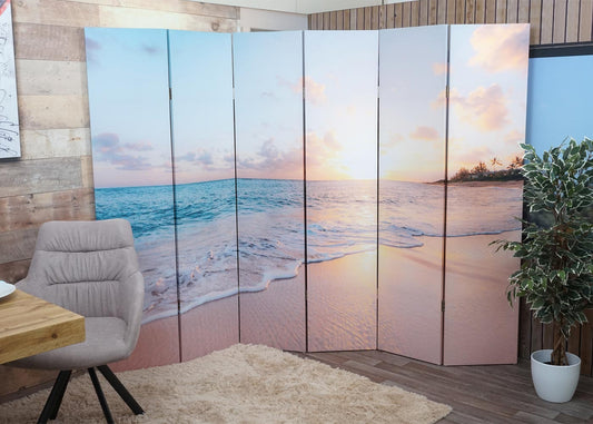 Cosmo Casa - Fotoscherm - Privacyscherm - Textiel - Oceaan - 180×244 cm