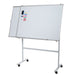 Cosmo Casa - Whiteboard - Uitschuifbaar Magnetisch Memobord & Prikbord - Verrijdbaar & Oprolbaar - 167×186 cm