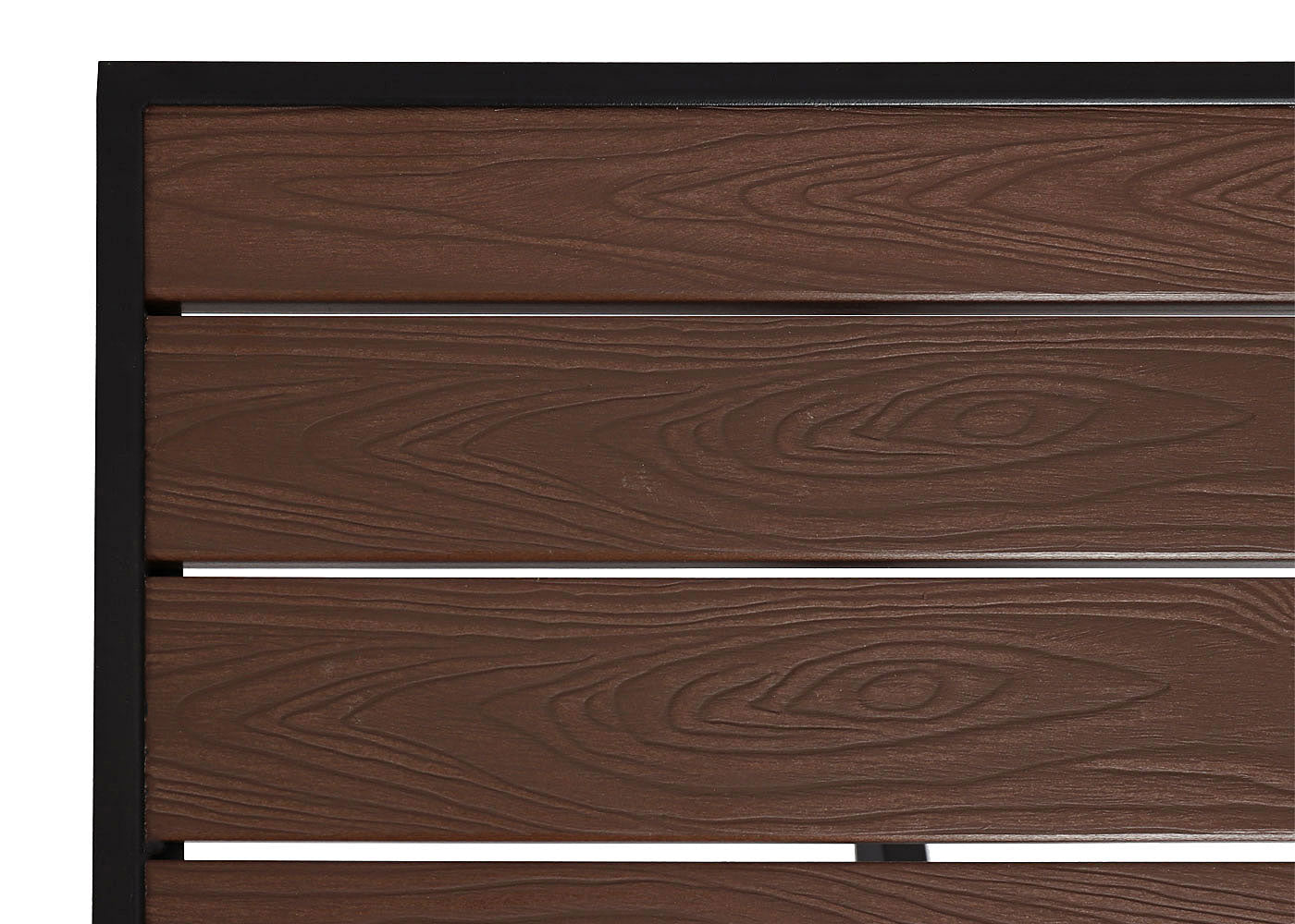 Cosmo Casa - Tuintafel - Bistrotafel met Buitencoating - Aluminium Houtlook - Zwart & Donkerbruin