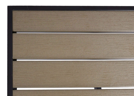 Cosmo Casa - Tuintafel - Bistrotafel met Buitencoating - Aluminium Houtlook - Zwart & Grijs