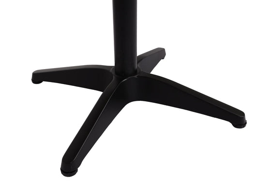 Cosmo Casa - Tuintafel - Bistrotafel met Buitencoating - Aluminium Houtlook - Zwart & Grijs