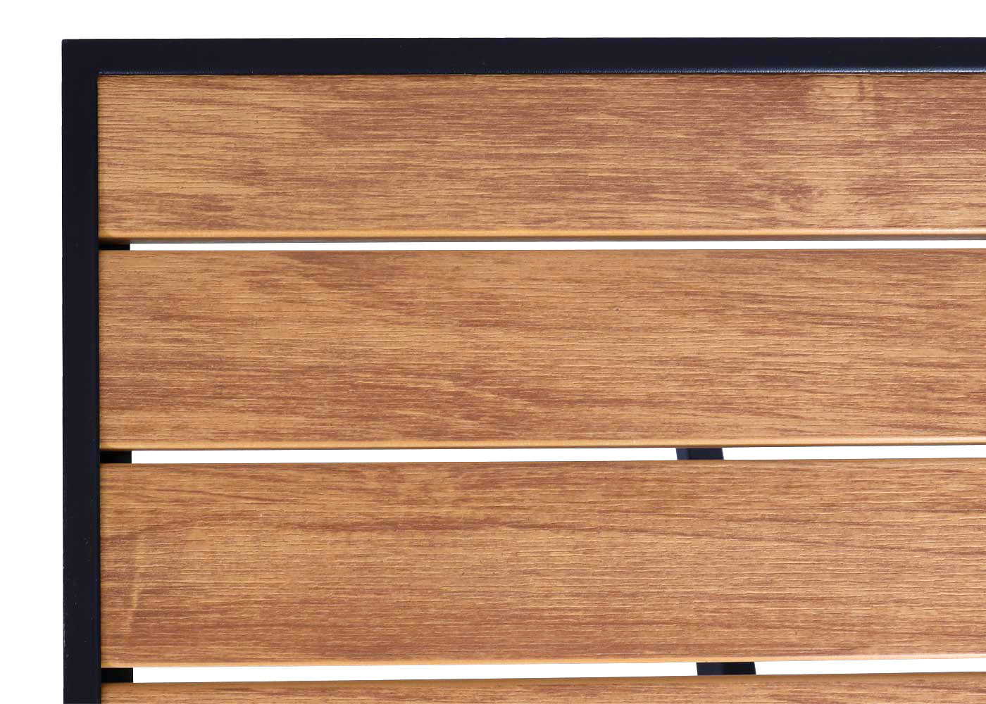 Cosmo Casa - Tuintafel - Bistrotafel met Buitencoating - Aluminium Houtlook - Zwart & Teakbruin