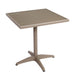Cosmo Casa - Tuintafel - Bistrotafel met Buitencoating - Aluminium Houtlook - Champagne & Grijs