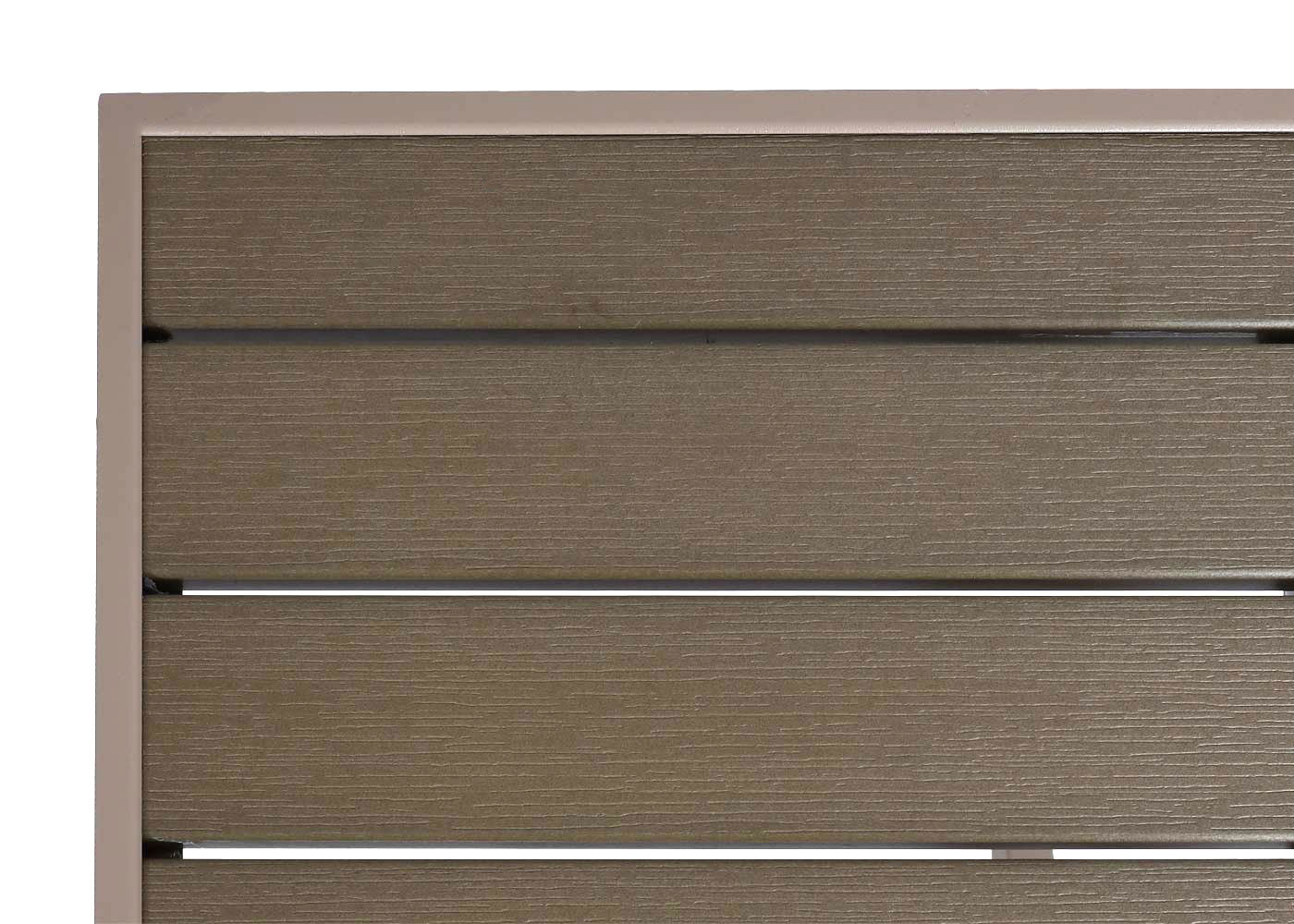 Cosmo Casa - Tuintafel - Bistrotafel met Buitencoating - Aluminium Houtlook - Champagne & Grijs