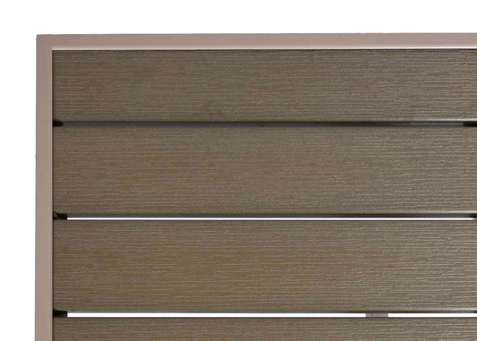 Cosmo Casa - Tuintafel - Bistrotafel met Buitencoating - Aluminium Houtlook - Champagne & Grijs