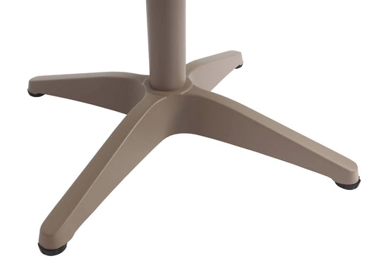 Cosmo Casa - Tuintafel - Bistrotafel met Buitencoating - Aluminium Houtlook - Champagne & Grijs