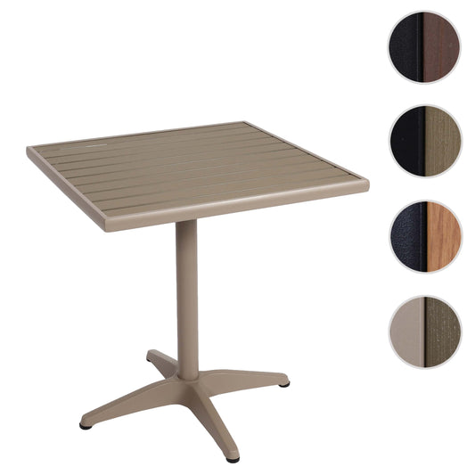 Cosmo Casa - Tuintafel - Bistrotafel met Buitencoating - Aluminium Houtlook - Champagne & Grijs