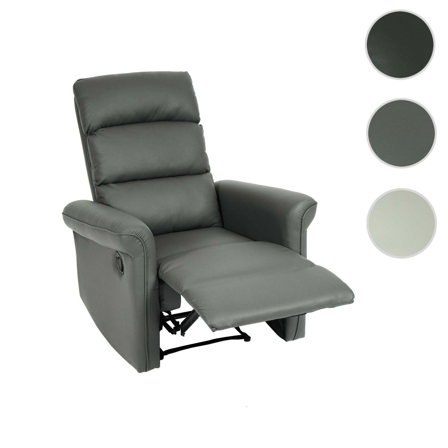 Cosmo Casa - TV-Fauteuil - Verstelbaar - Kunstleer - Grijs