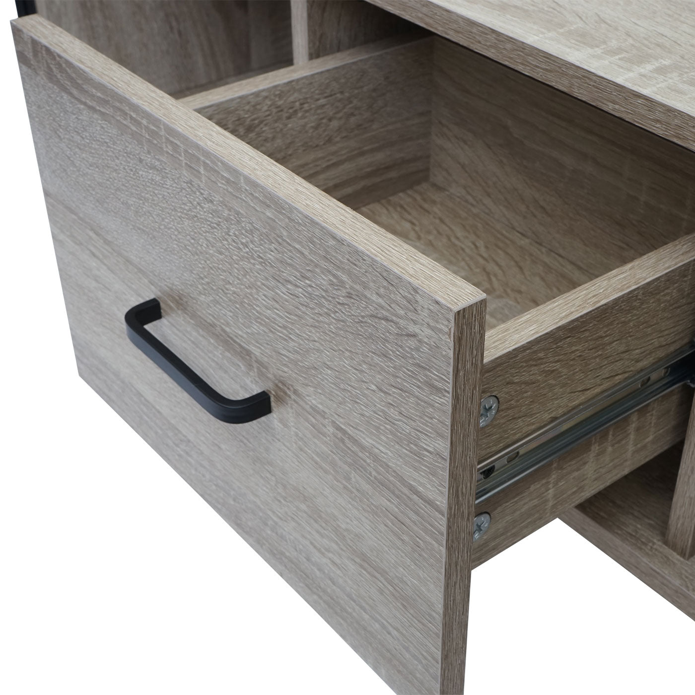 Cosmo Casa - Salontafel - 3D-structuur - Metaal - Eikenlook - 45×110×60 cm