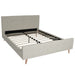 Cosmo Casa - Gestoffeerd Bed - Met lattenbodem - Massief hout - Crème-Beige - 160×200 cm