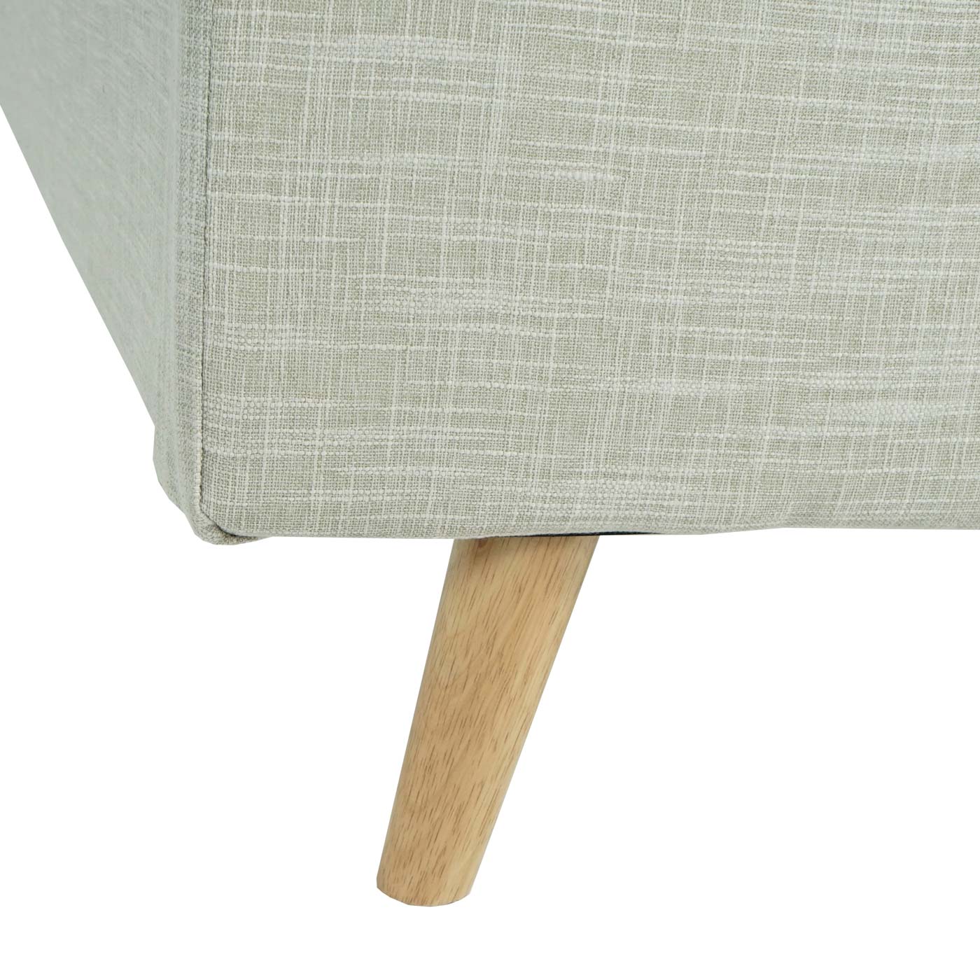 Cosmo Casa - Gestoffeerd Bed - Met lattenbodem - Massief hout - Crème-Beige - 180×200 cm