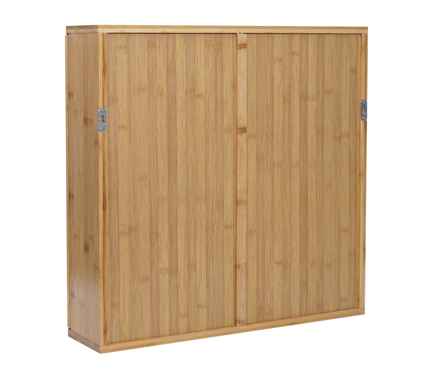 Cosmo Casa - Spiegelkast - Badkamerspiegelkast Hangkast - Bamboe - 3 Planken & 3 Deuren & Spiegel - 60×60×15 cm