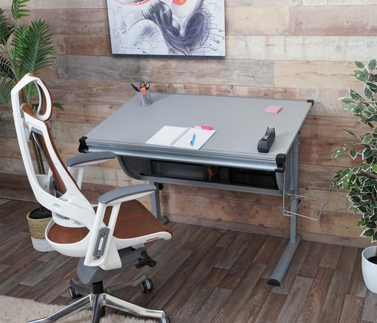 Cosmo Casa - Kinderbureau - Verstelbaar - Oxford - Grijs