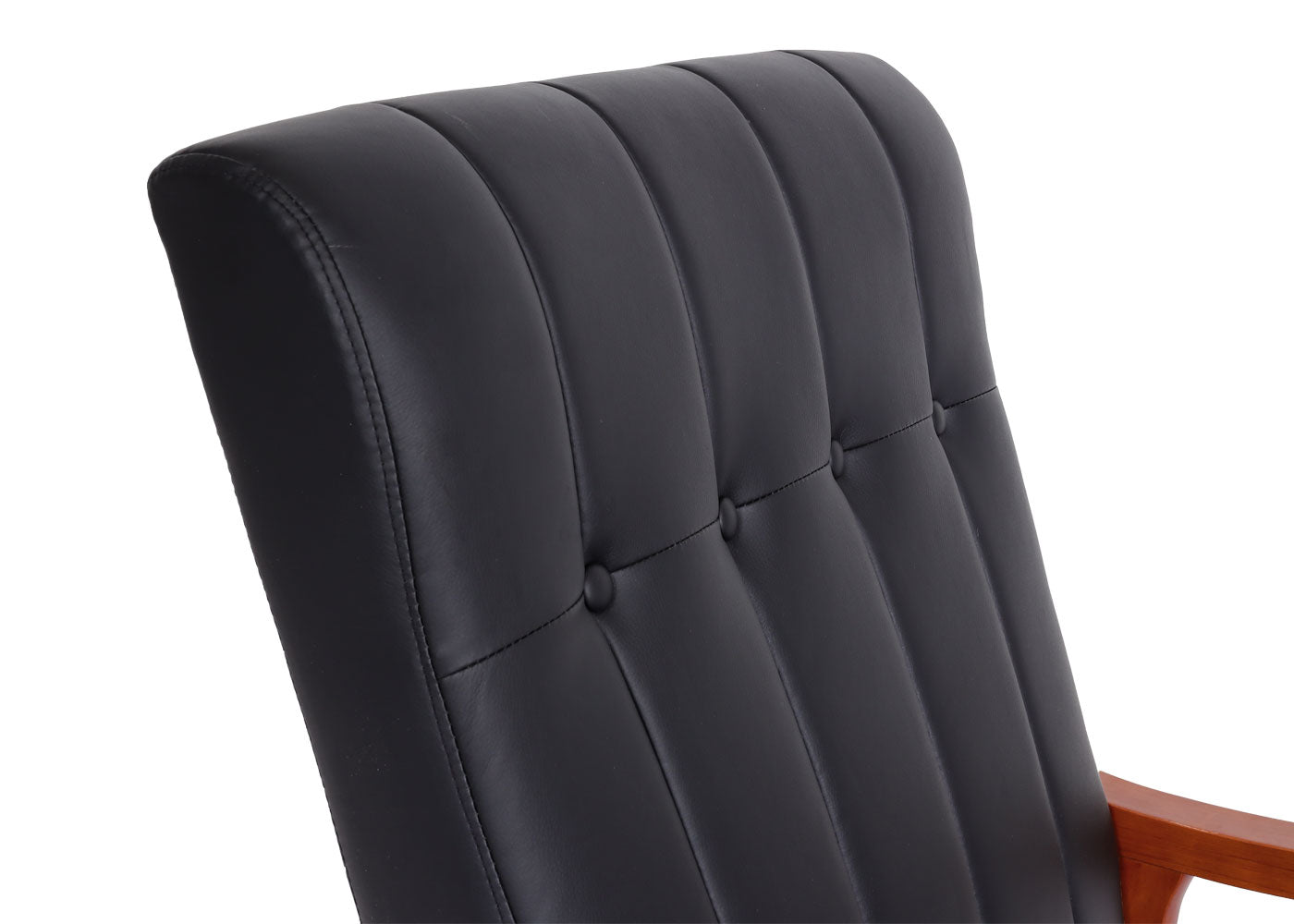 Cosmo Casa - Schommelstoel - Relax - Kunstleer - Zwart