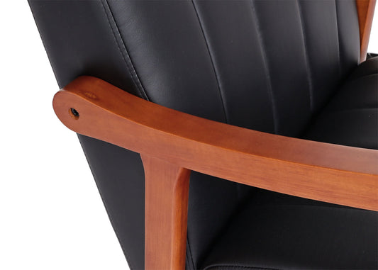 Cosmo Casa - Schommelstoel - Relax - Kunstleer - Zwart