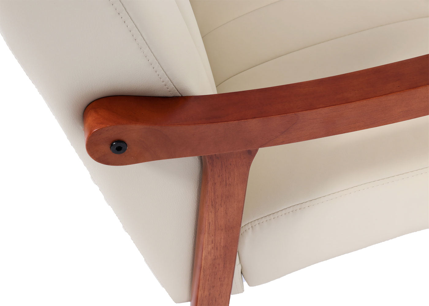 Cosmo Casa - Schommelstoel - Relax - Kunstleer - Crème