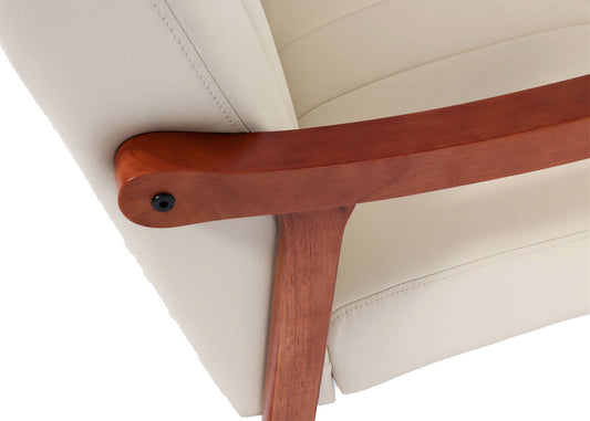 Cosmo Casa - Schommelstoel - Relax - Kunstleer - Crème