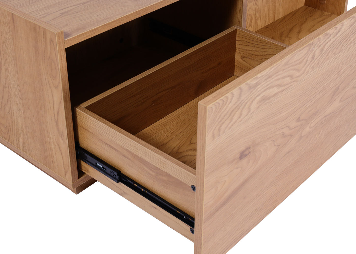 Cosmo Casa - Salontafel - Lade - MDF - Eikenlook - 110×50×40 cm