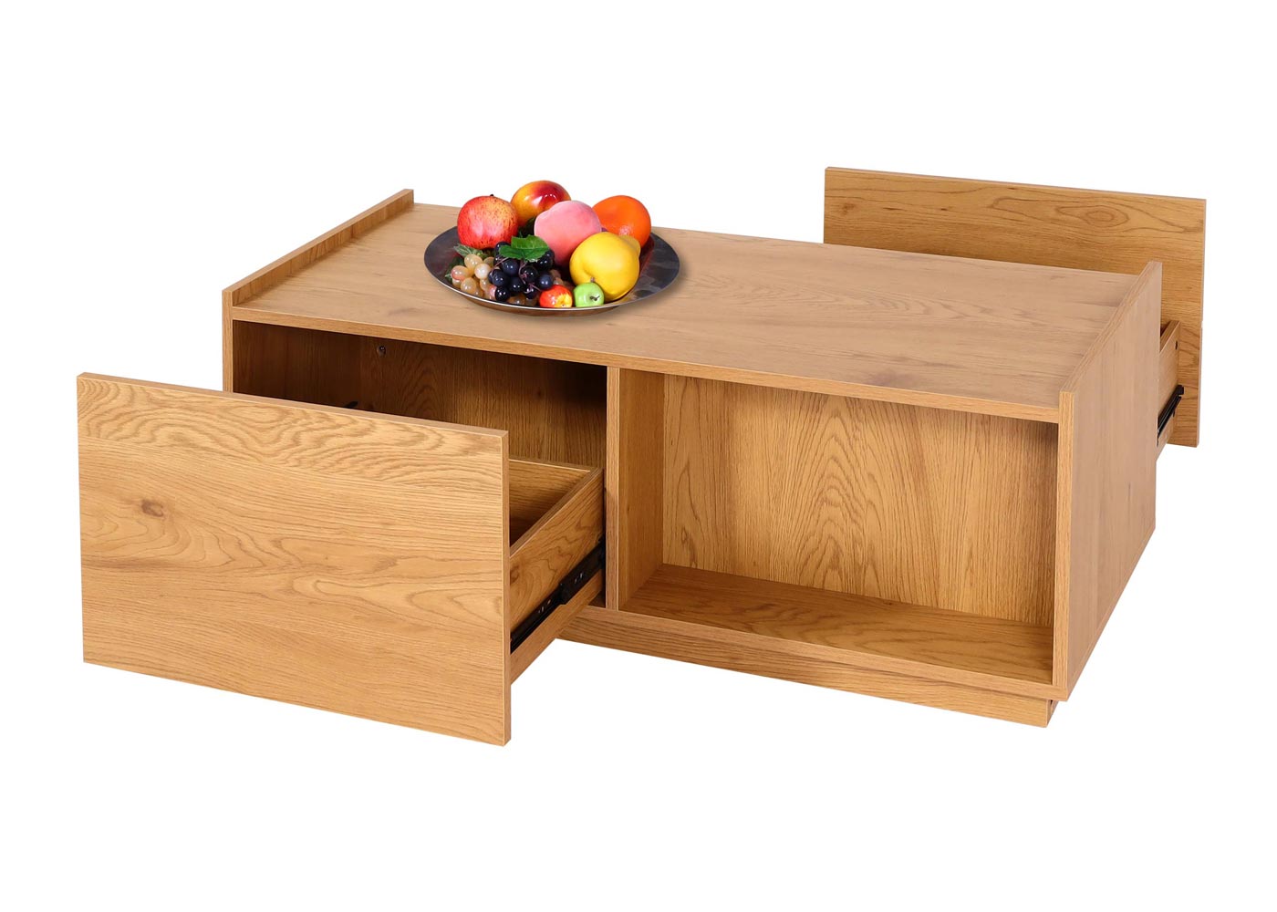 Cosmo Casa - Salontafel - Lade - MDF - Eikenlook - 110×50×40 cm