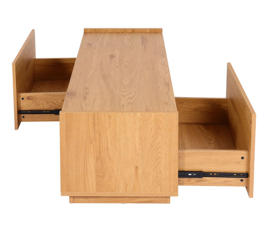 Cosmo Casa - Salontafel - Lade - MDF - Eikenlook - 110×50×40 cm