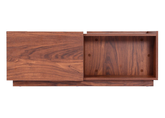 Cosmo Casa - Salontafel - Lade - MDF - Walnootlook - 110×50×40 cm